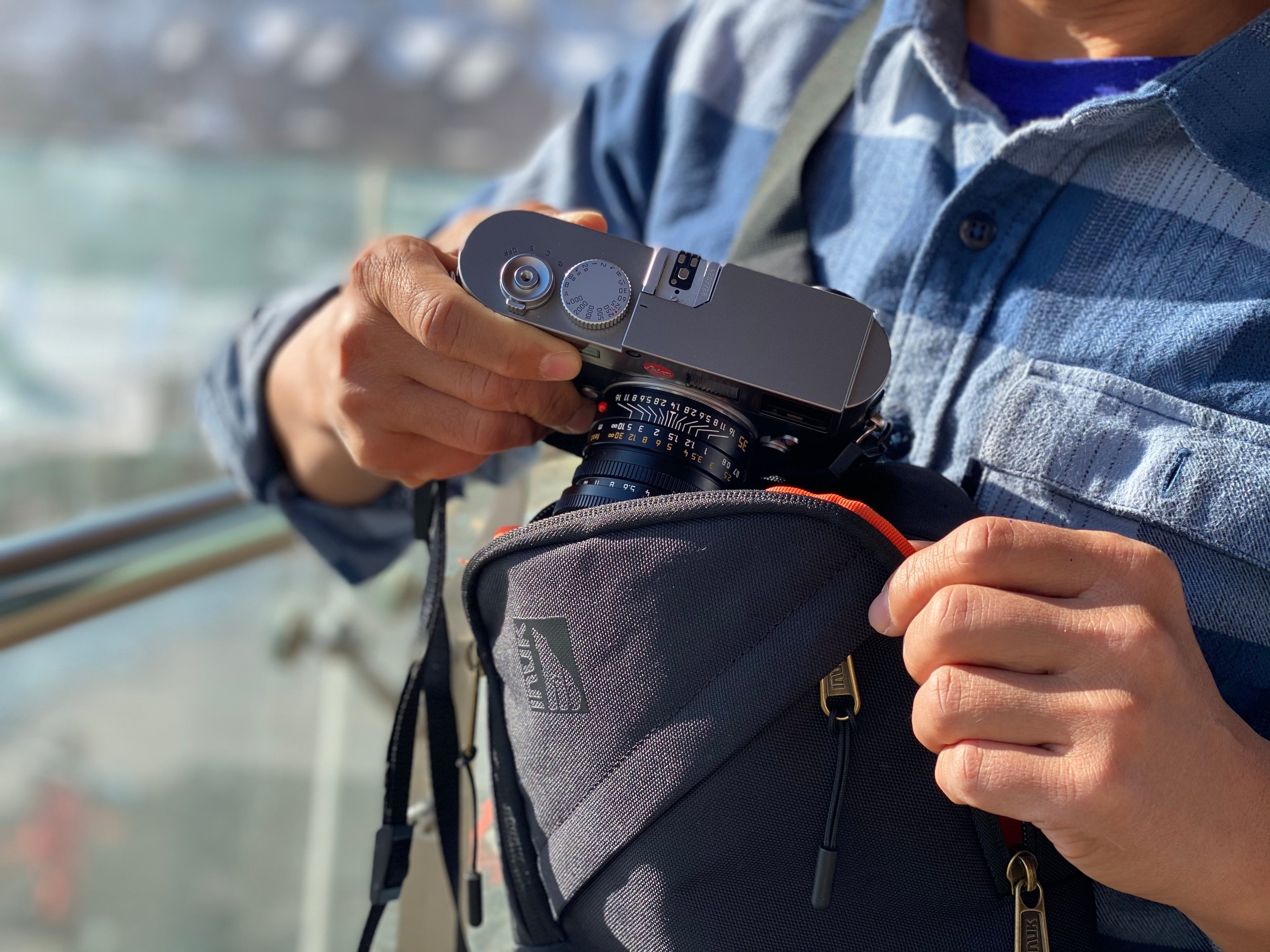 Fisher Crossbody Bag Set - Black & Blue - Recycled Fabrics