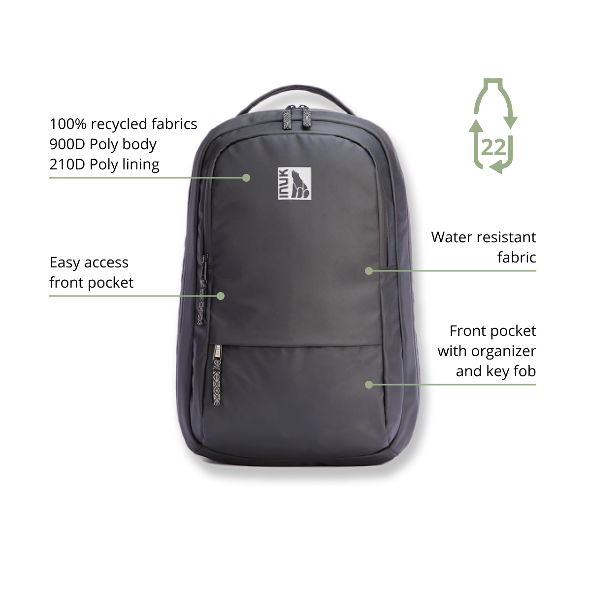 Watershed Granite Backpack - Recycled Materials (19.6L)
