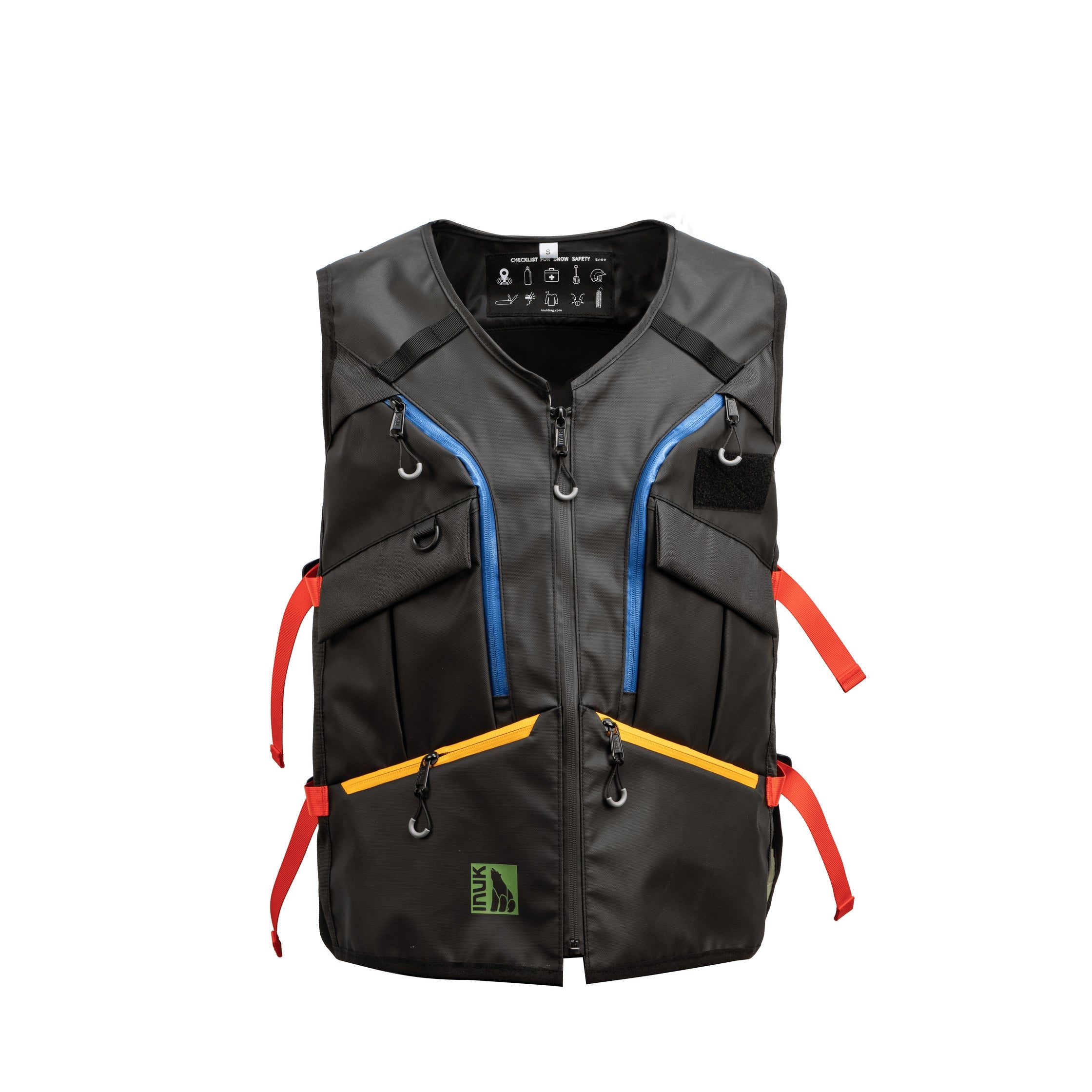 Summit Vest Backpack Black Blue Yellow