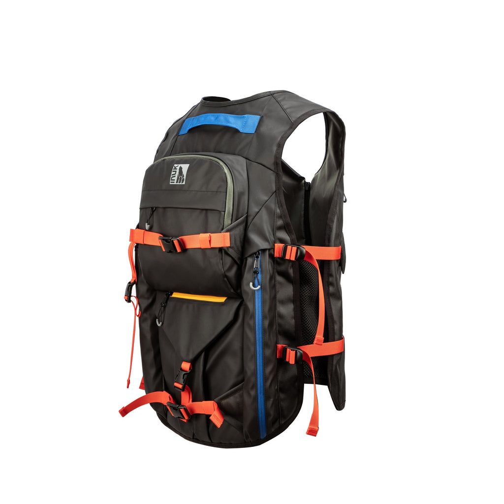 Summit Vest Backpack Black Blue Yellow