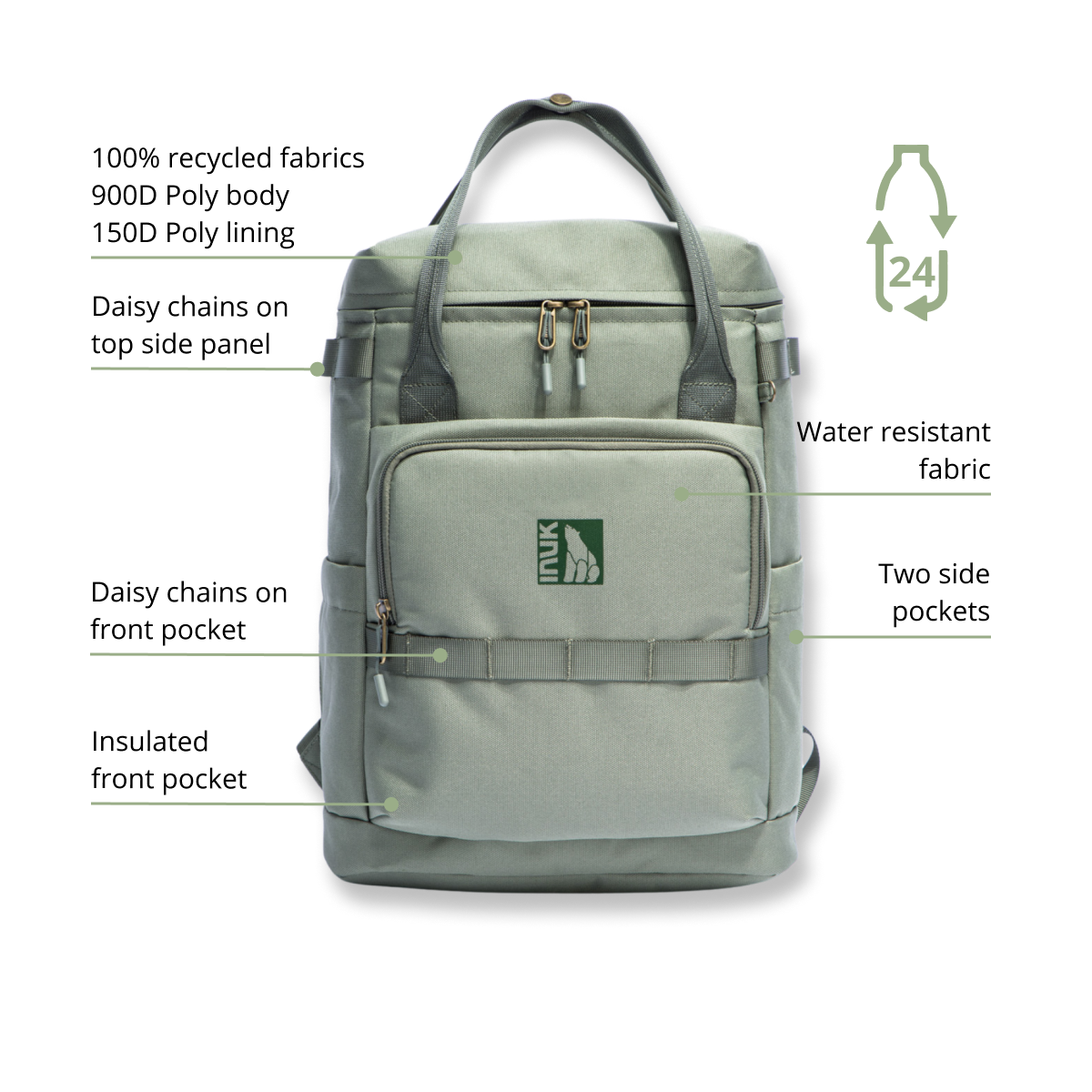 Bucket Backpack - Recycled Materials (19L)