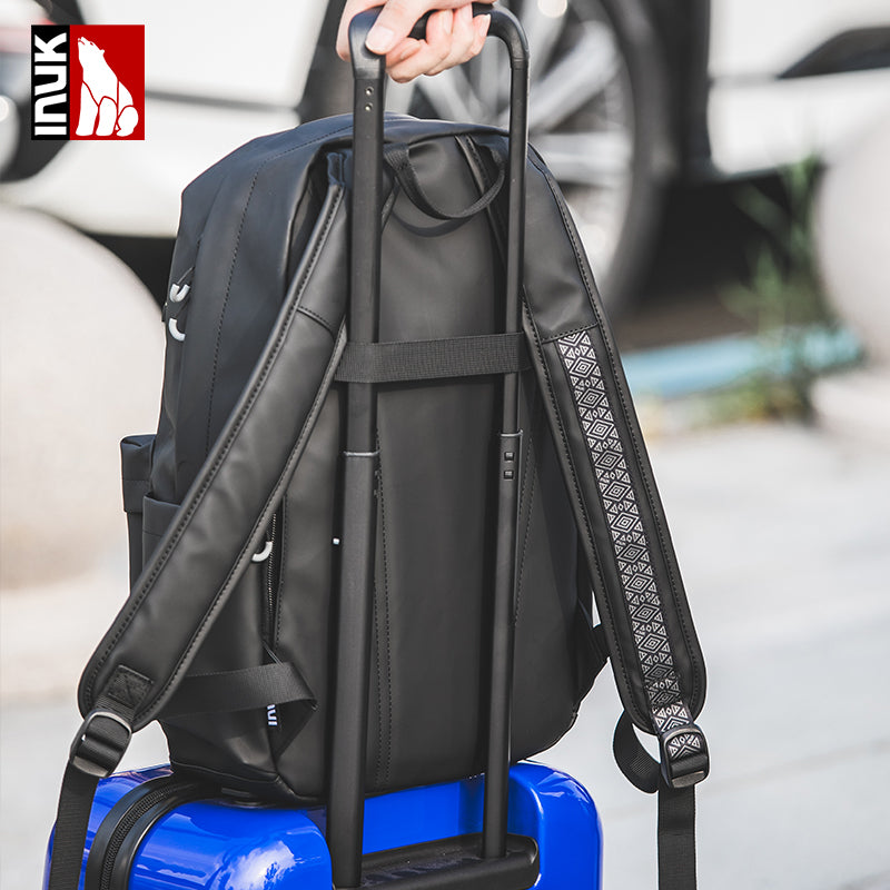 WUUL4_RR Black PU Body Backpack Recycled Fabrics (21L)