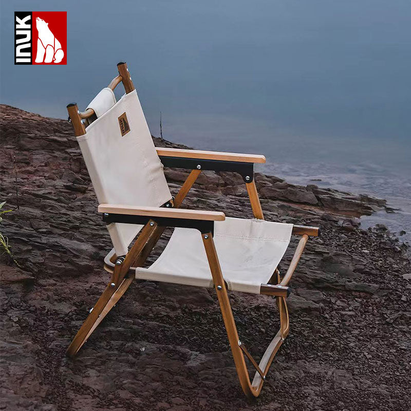 INUK Wood grain foldable Camping Chair