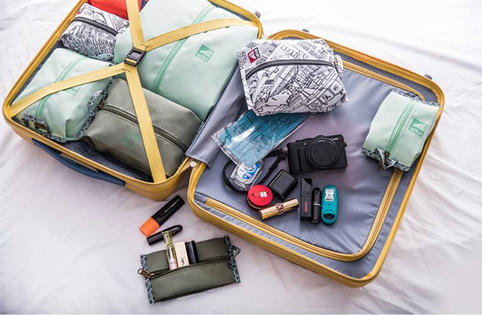 3PC Pouch Set - Recycled Fabrics