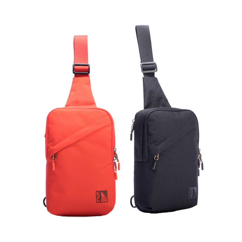 Fisher Crossbody Bag Set - Black & Red - Recycled Fabrics