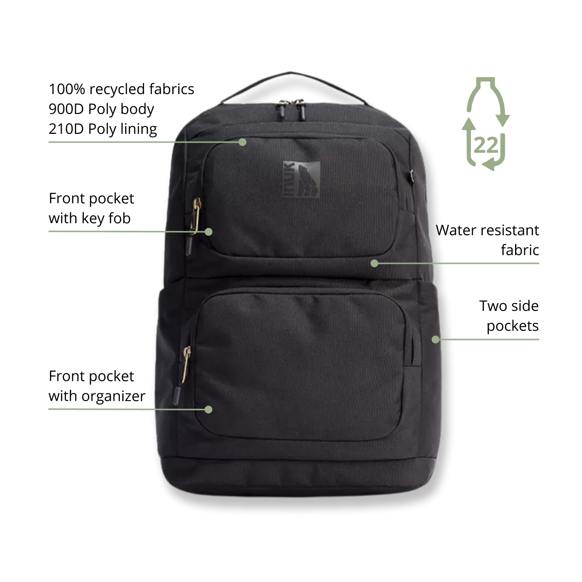 Pilot_RP Backpack - Recycled Materials (21L)