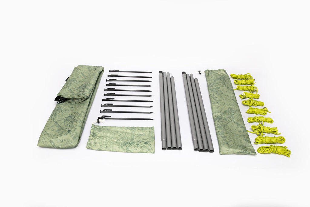 Camping Tarp Sun Rain Shelter- Recycled fabrics