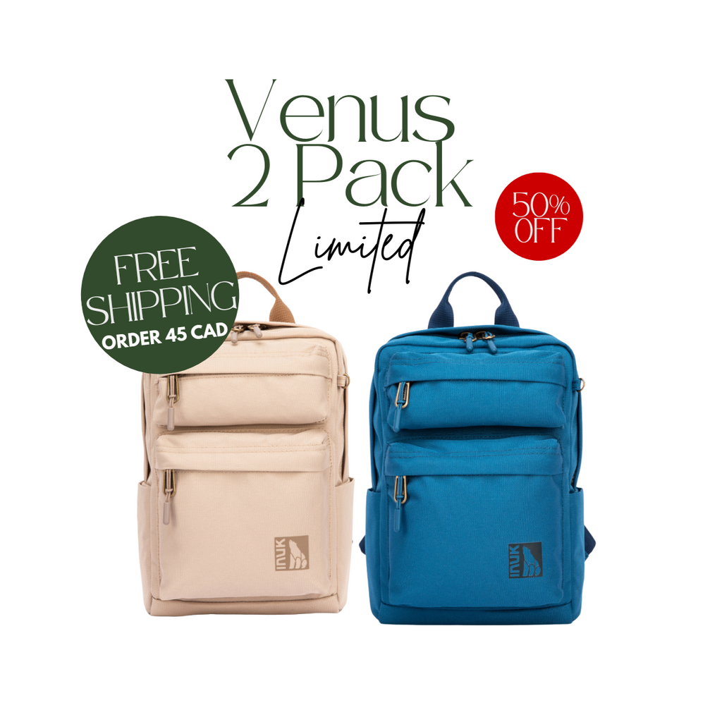 Venus Mini Backpack 2-Pack Milky Moka Blue Horizon | FREE Shipping Over $45 CAD